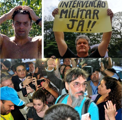 Sabe onde estava Aécio enquanto Lobão protestava em companhia de José Serra? NA PRAIA! praia - intervenção militar - 400